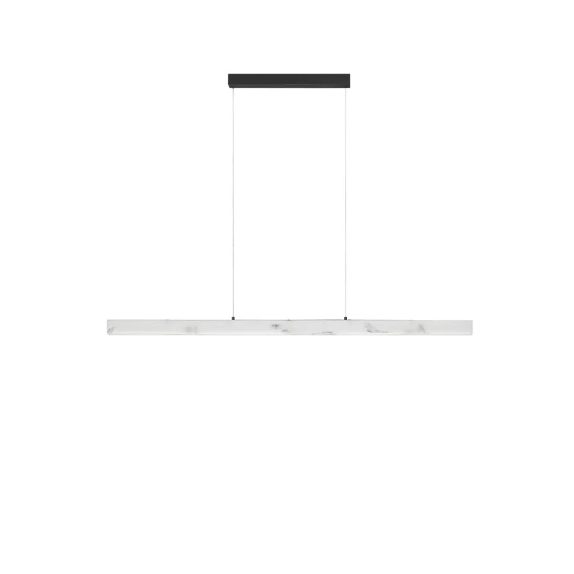 Lampa wisząca podłużna ściemniana Stevar LED 3000K 120cm alabaster / czarny mat