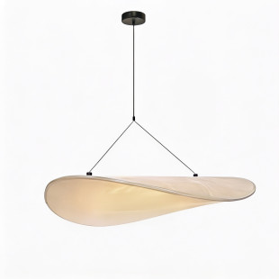 Lampa Wisząca Japandi Flow 80cm LED | Papier DuPont | Biała