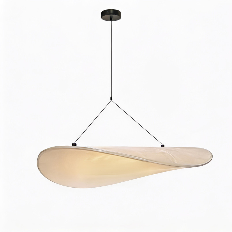 Lampa Wisząca Japandi Flow 80cm LED | Papier DuPont | Biała
