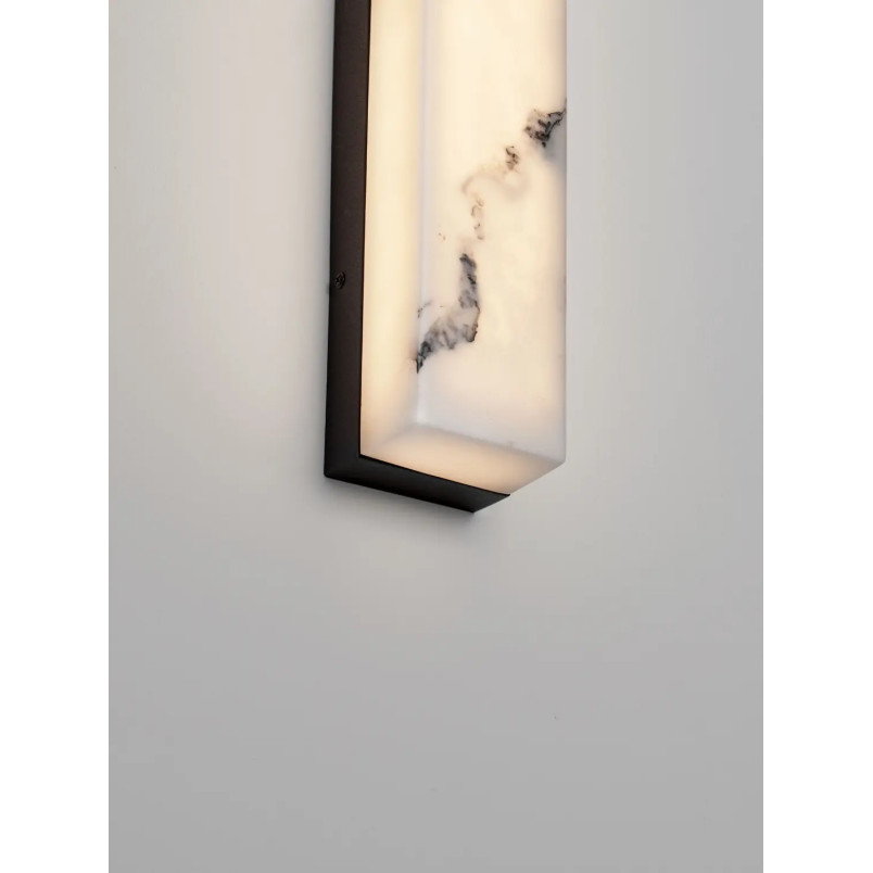 Kinkiet kamienny Doha LED 3000K 32cm czarny / alabaster