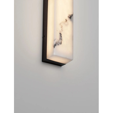 Kinkiet kamienny Doha LED 3000K 32cm czarny / alabaster