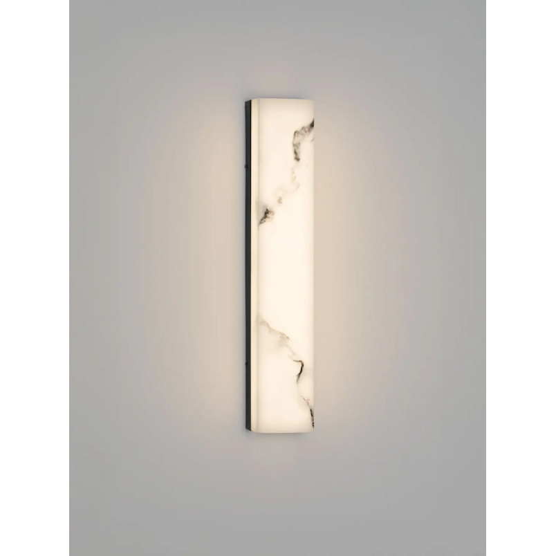 Kinkiet kamienny Doha LED 3000K 49cm czarny / alabaster