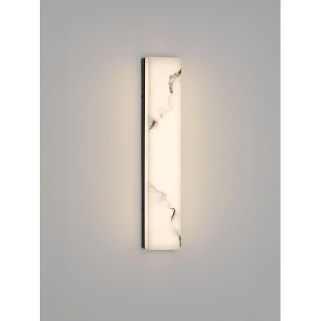 Kinkiet kamienny Doha LED 3000K 49cm czarny / alabaster
