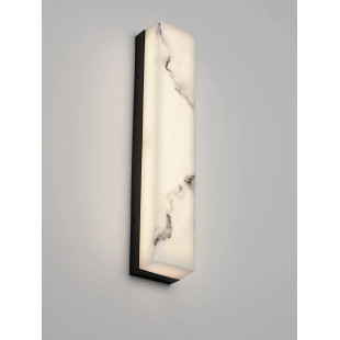 Kinkiet kamienny Doha LED 3000K 49cm czarny / alabaster