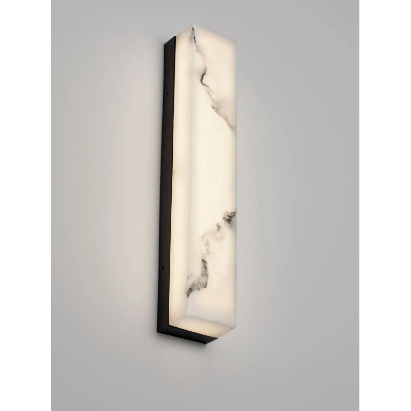 Kinkiet kamienny Doha LED 3000K 49cm czarny / alabaster