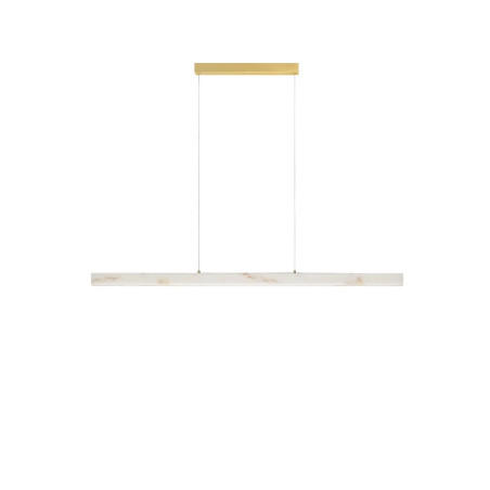 Lampa wisząca podłużna ściemniana Stevar LED 3000K 120cm alabaster / złoty mosiądz