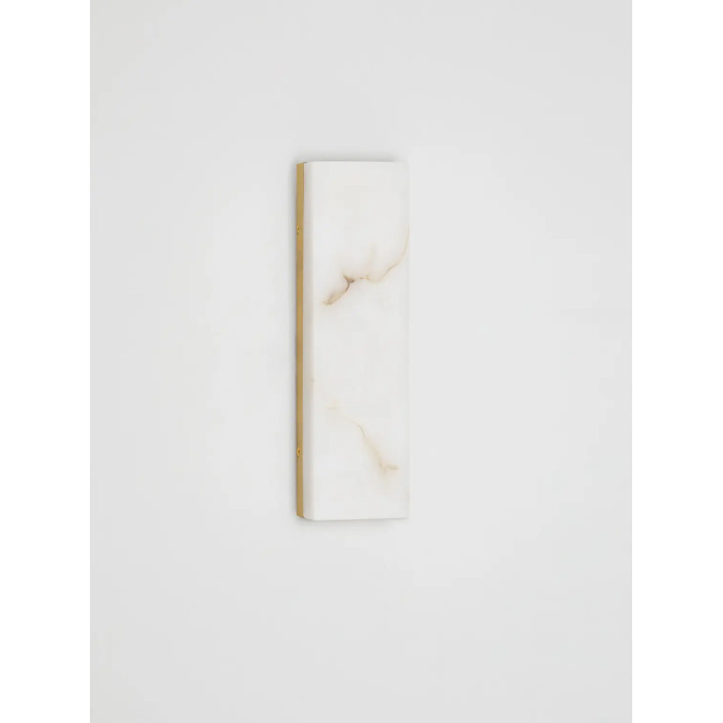 Kinkiet kamienny Doha LED 3000K 32cm złoty mosiądz / alabaster
