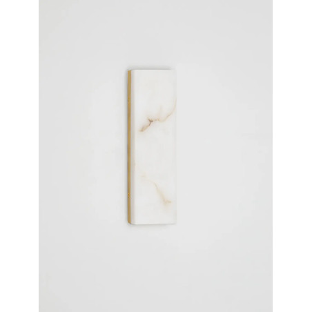Kinkiet kamienny Doha LED 3000K 32cm złoty mosiądz / alabaster