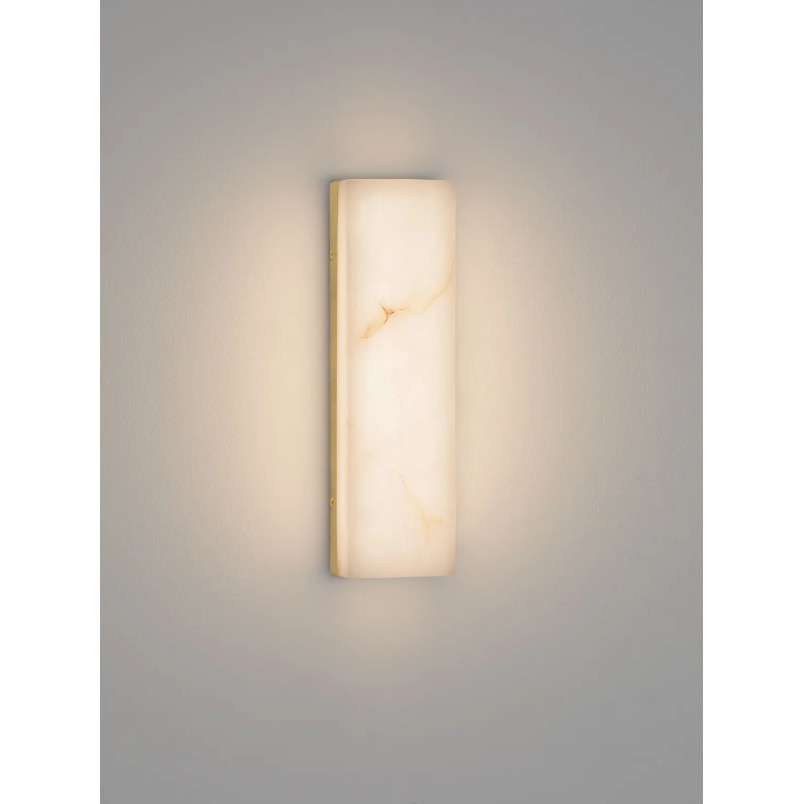 Kinkiet kamienny Doha LED 3000K 32cm złoty mosiądz / alabaster