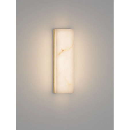Kinkiet kamienny Doha LED 3000K 32cm złoty mosiądz / alabaster