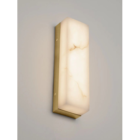 Kinkiet kamienny Doha LED 3000K 32cm złoty mosiądz / alabaster