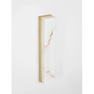 Kinkiet kamienny Doha LED 3000K 49cm złoty mosiądz / alabaster