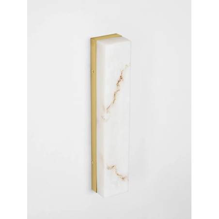 Kinkiet kamienny Doha LED 3000K 49cm złoty mosiądz / alabaster