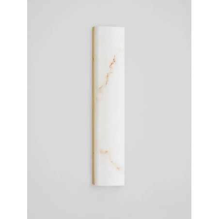 Kinkiet kamienny Doha LED 3000K 49cm złoty mosiądz / alabaster