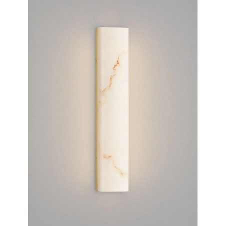 Kinkiet kamienny Doha LED 3000K 49cm złoty mosiądz / alabaster