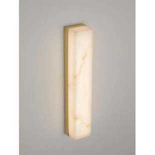 Kinkiet kamienny Doha LED 3000K 49cm złoty mosiądz / alabaster