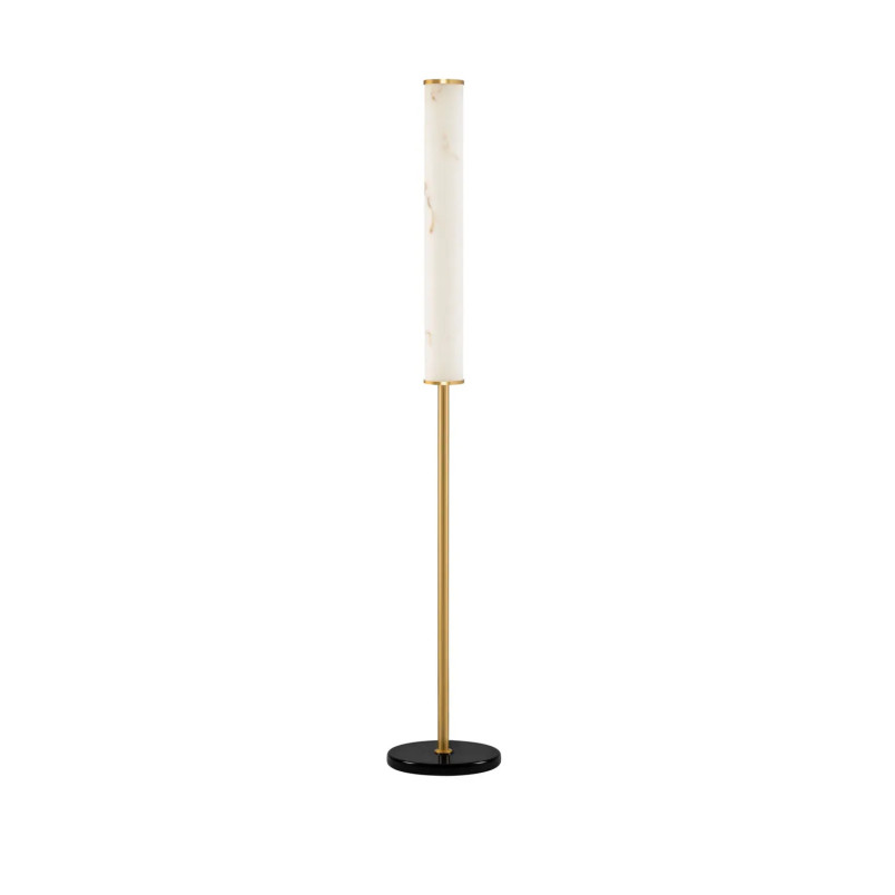 Lampa podłogowa modern Casoni 140cm LED 3000K imitacja alabastru / złoty mosiądz