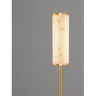 Lampa na szafkę nocną Casoni 49cm LED 3000K imitacja alabastru / złoty mosiądz