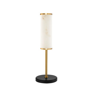 Lampa na szafkę nocną Casoni 49cm LED 3000K imitacja alabastru / złoty mosiądz