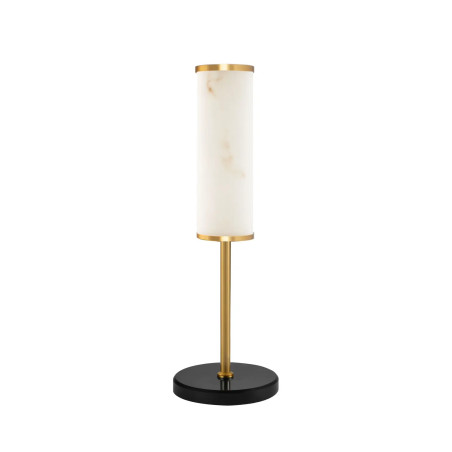 Lampa na szafkę nocną Casoni 49cm LED 3000K imitacja alabastru / złoty mosiądz