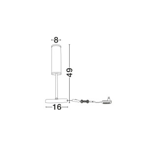 Lampa na szafkę nocną Casoni 49cm LED 3000K imitacja alabastru / złoty mosiądz