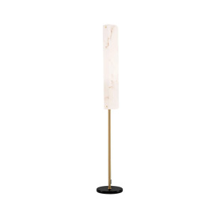 Lampa podłogowa imitująca marmur Deir LED 3000K 160cm złoty mosiądz