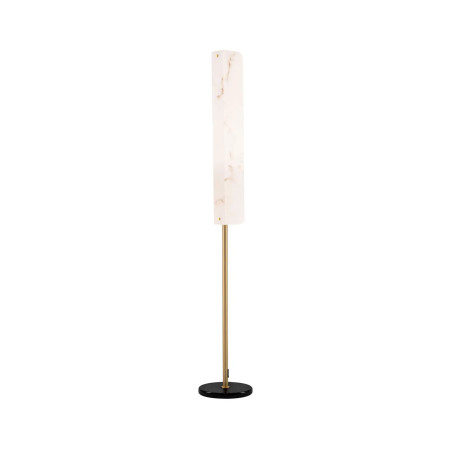 Lampa podłogowa imitująca marmur Deir LED 3000K 160cm złoty mosiądz