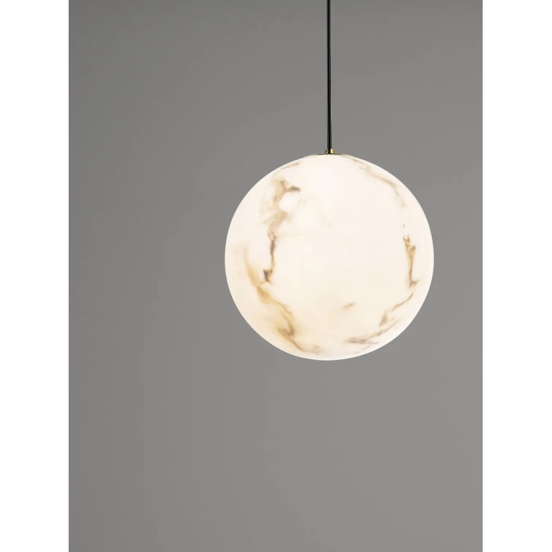 Lampa wisząca kula z imitacji alabastru Cucco 25cm