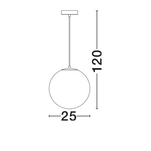 Lampa wisząca kula z imitacji alabastru Cucco 25cm
