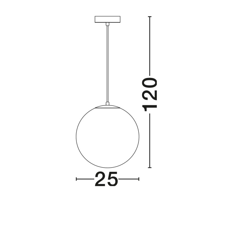 Lampa wisząca kula z imitacji alabastru Cucco 25cm