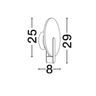 Kinkiet okrągły Arum II LED 3000K 25cm czarny / imitacja marmuru