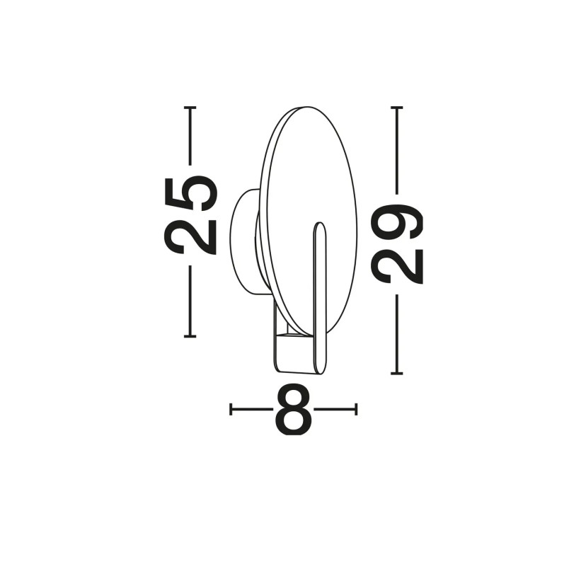 Kinkiet okrągły Arum II LED 3000K 25cm czarny / imitacja marmuru