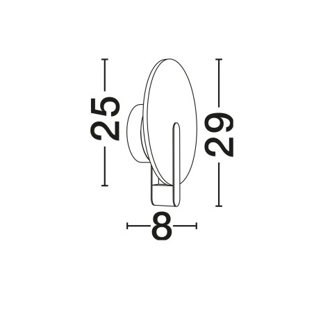 Kinkiet okrągły Arum II LED 3000K 25cm czarny / imitacja marmuru