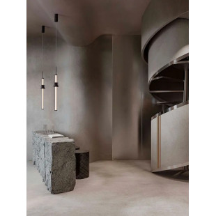 Lampa wisząca designerska Fossetta 8cm LED 3000K czarny / ceramika