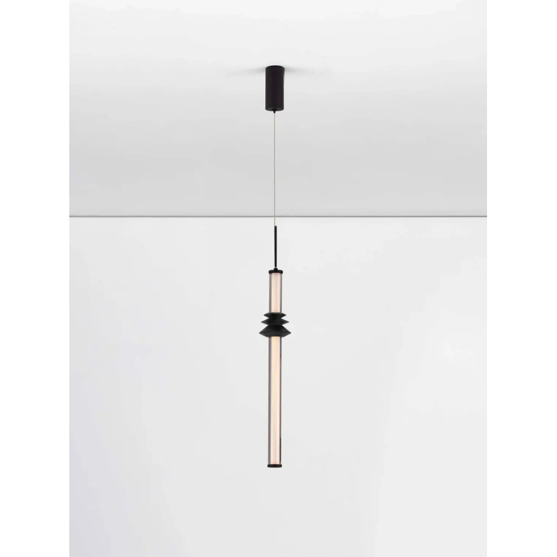 Lampa wisząca designerska Fossetta 8cm LED 3000K czarny / ceramika