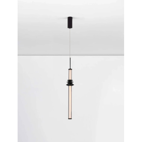Lampa wisząca designerska Fossetta 8cm LED 3000K czarny / ceramika
