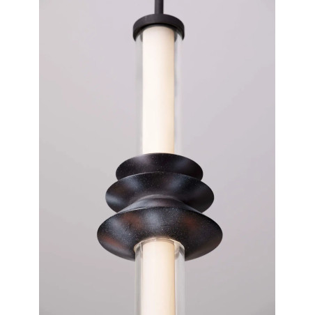 Lampa wisząca designerska Fossetta 8cm LED 3000K czarny / ceramika