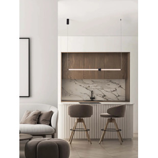 Lampa wisząca designerska podłużna Fossetta 110cm LED 3000K czarny / ceramika