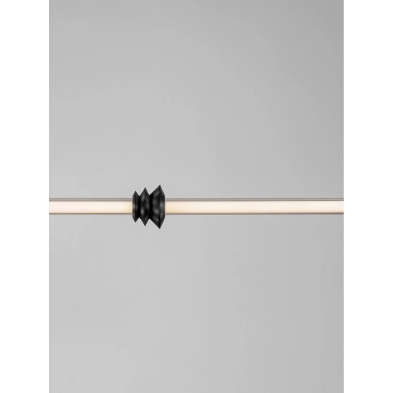 Lampa wisząca designerska podłużna Fossetta 110cm LED 3000K czarny / ceramika