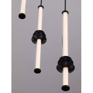Lampa wisząca designerska 3 punktowa Fossetta 35cm LED 3000K czarny / ceramika
