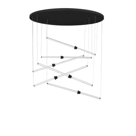 Duża lampa wisząca - designerska Fossetta 150cm LED 3000K czarny / ceramika