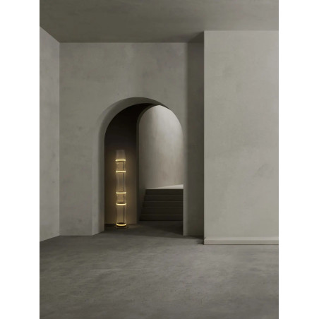 Lampa podłogowa szklana designerska - z dotykowym włącznikiem Rizzuto 157cm LED 3000K