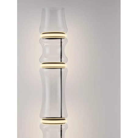 Lampa podłogowa szklana designerska - z dotykowym włącznikiem Rizzuto 157cm LED 3000K
