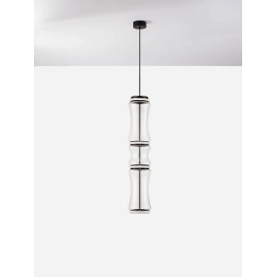 Lampa wisząca szklana designerska - z dotykowym ściemniaczem Rizzuto 21,5cm H113cm LED 3000K