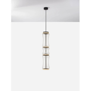 Lampa wisząca szklana designerska - z dotykowym ściemniaczem Rizzuto 21,5cm H113cm LED 3000K