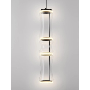 Lampa wisząca szklana designerska - z dotykowym ściemniaczem Rizzuto 21,5cm H113cm LED 3000K