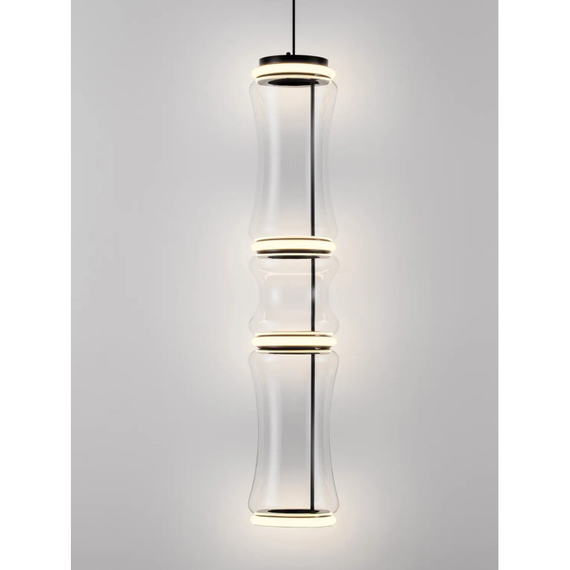 Lampa wisząca szklana designerska - z dotykowym ściemniaczem Rizzuto 21,5cm H113cm LED 3000K