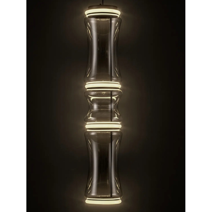 Lampa wisząca szklana designerska - z dotykowym ściemniaczem Rizzuto 21,5cm H113cm LED 3000K