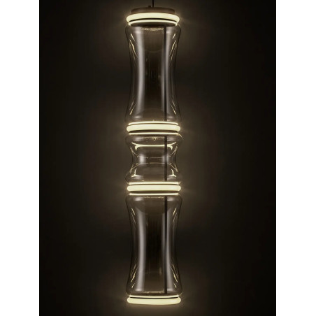 Lampa wisząca szklana designerska - z dotykowym ściemniaczem Rizzuto 21,5cm H113cm LED 3000K