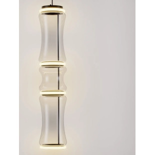 Lampa wisząca szklana designerska - z dotykowym ściemniaczem Rizzuto 21,5cm H113cm LED 3000K